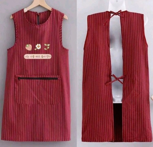 Women cotton smock apron - cotton,