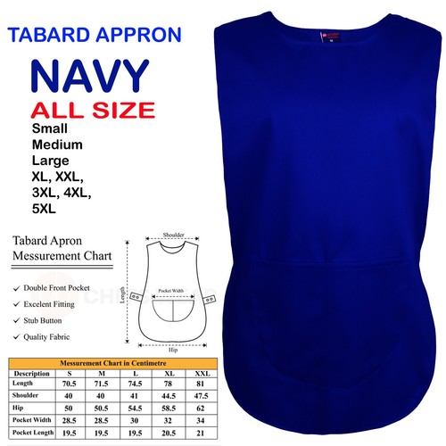 Navy tabard tabbard apron - navy,